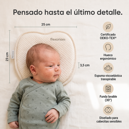 Flexoriom Baby™ — Cojín de Posicionamiento contra la Cabeza Plana