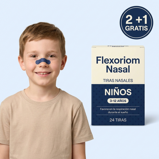 Flexoriom Nasal™ – Tiras Nasales Respiratorias para el Sueño Infantil